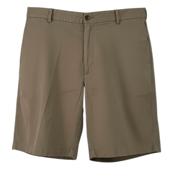 Peter Millar Mens 38 Khaki Shorts Casual Flat Front Chino Golf - Picture 1 of 3